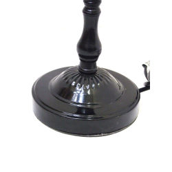 Lampka metalowa z aksamitnym abażurem Czarna 55cm